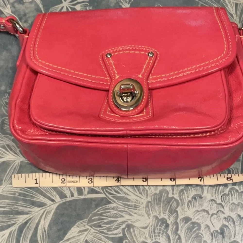 Coach Pink Patent Leather Mini Bag - Picture 8 of 9